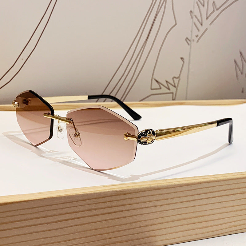 Women's Designer Sunglasses with Hexagonal Frame and Gold Accents Stornfield