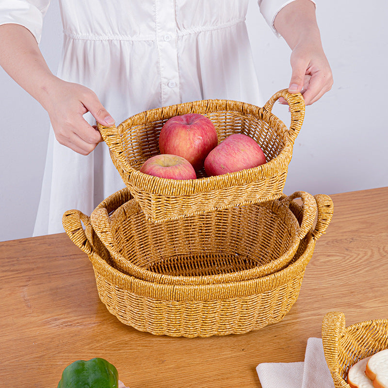 Handwoven Oval Storage Basket Stornfield