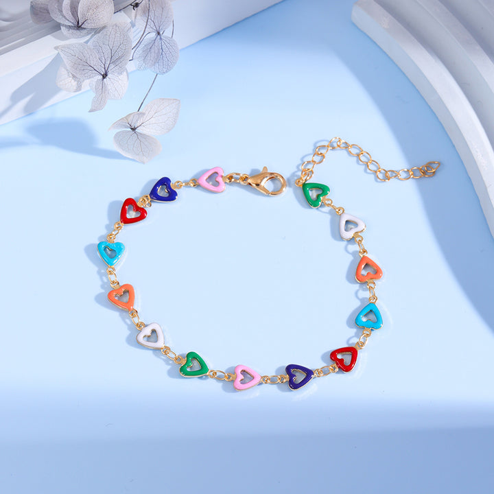 Colorful Heart Charm Anklet Stornfield
