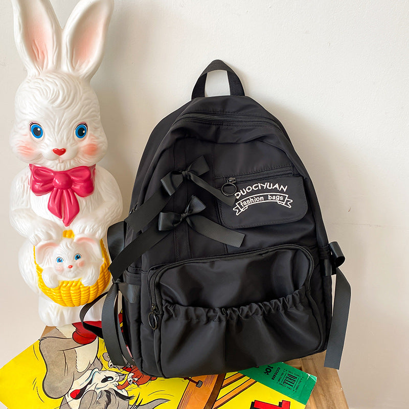 Stylish Bow-Embellished Backpack Stornfield