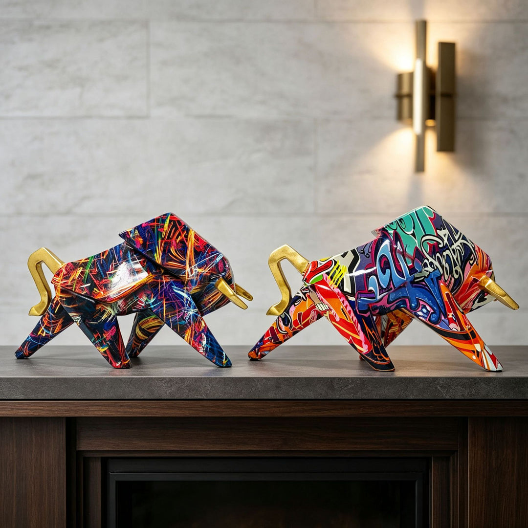 Colorful lion figure made of high-quality resin Stornfield