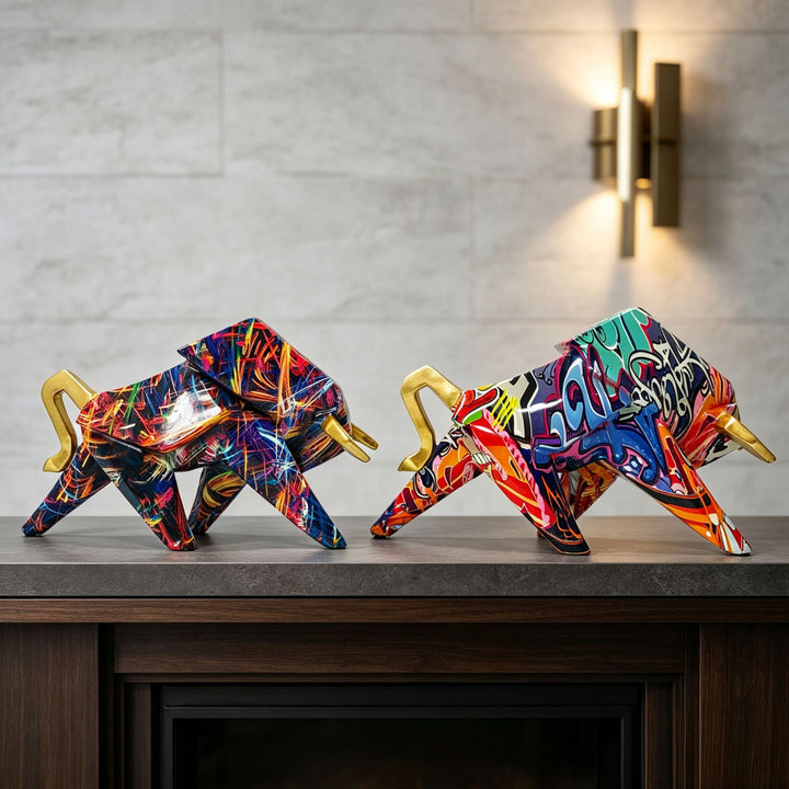 Colorful lion figure made of high-quality resin Stornfield