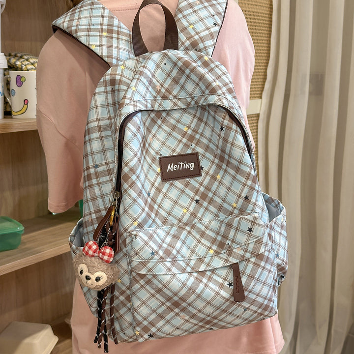 Plaid Pattern Casual Backpack Stornfield