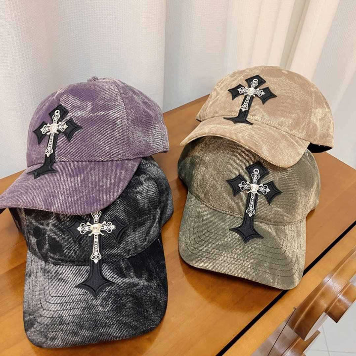 Men's Velvet Embroidered Cross Baseball Cap Stornfield