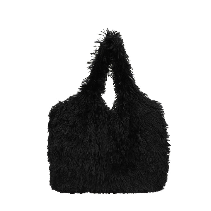 Plush Faux Fur Slouchy Tote Bag