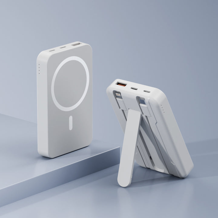 Powerbank with integrated stand function and wireless charging option Stornfield