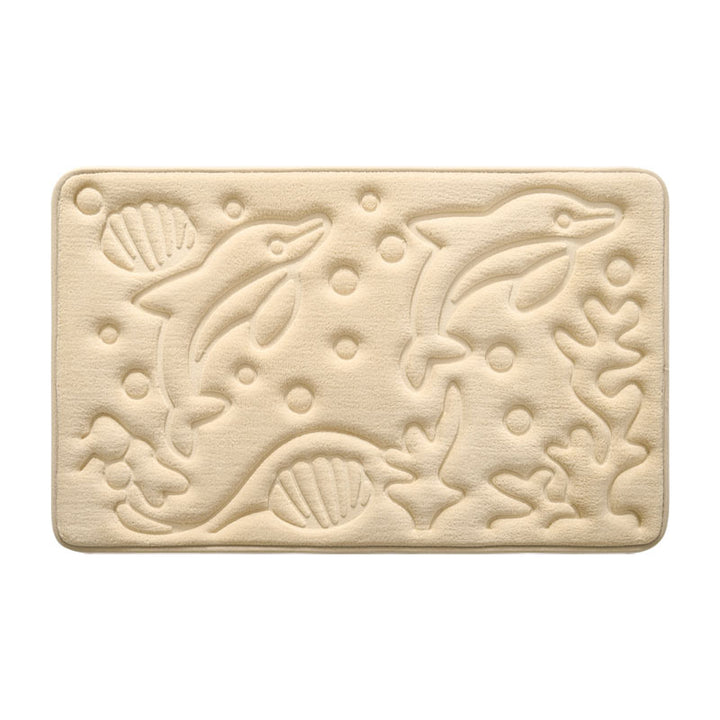 Decorative Bath Mat with Dolphin Design Stornfield