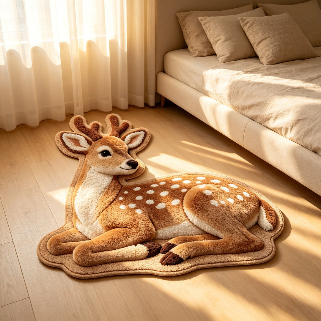 Plush Bear-Shaped Area Rug