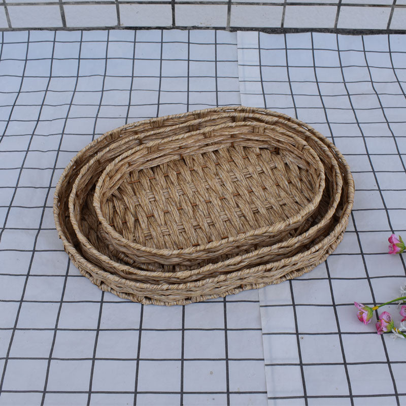 Natural Woven Serving Basket Set Stornfield