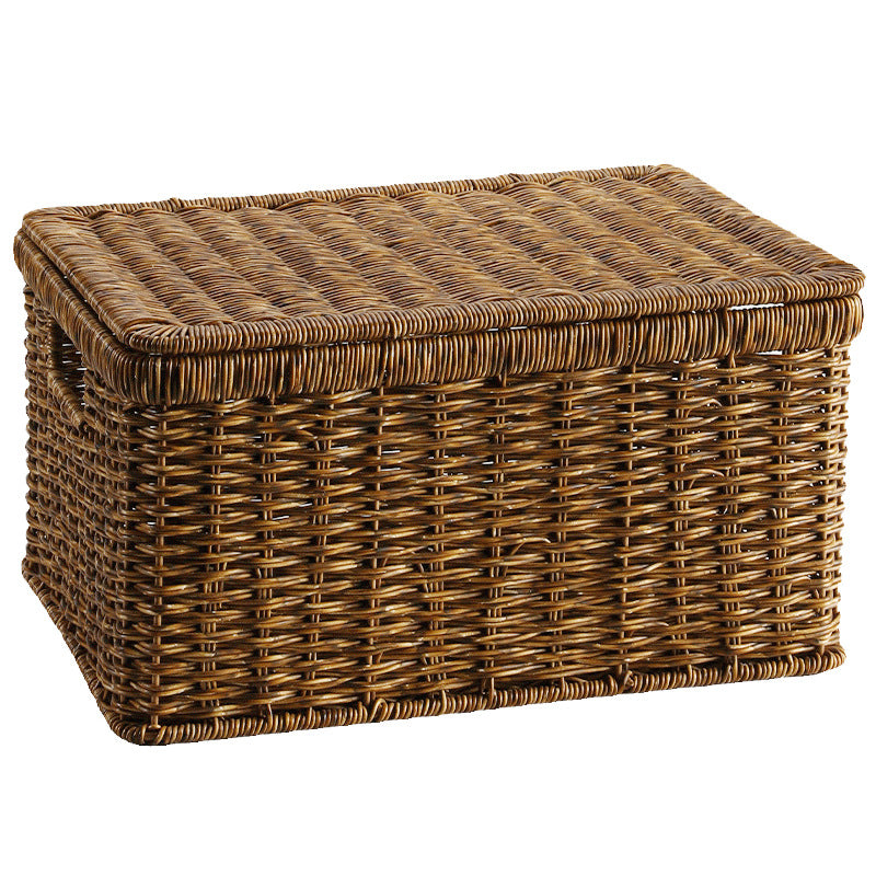 Unisex Rectangular Storage Basket with Decorative Lid Stornfield