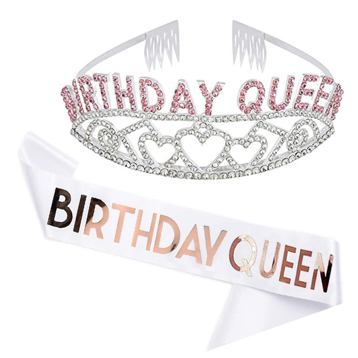 Women's Sparkling Tiara and Sash Set Stornfield