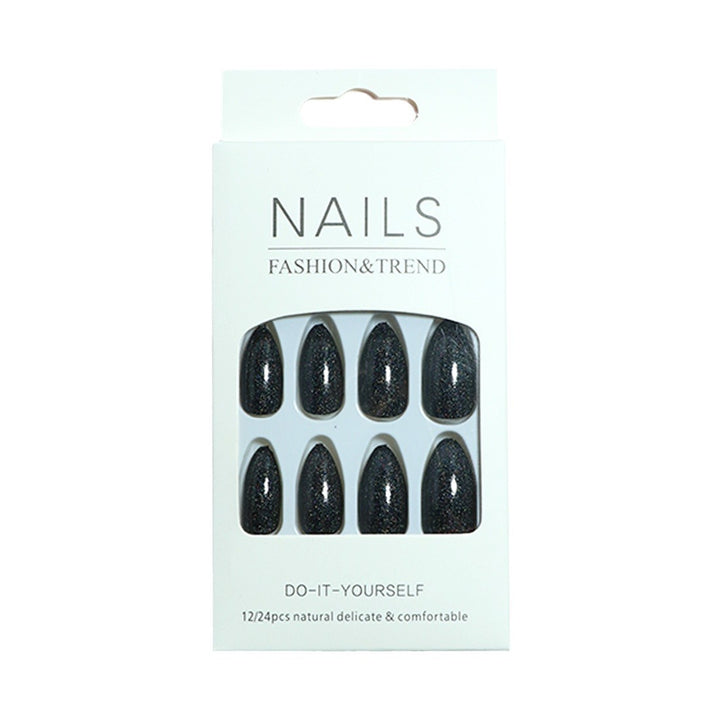 Glamorous Stiletto Press-On Nails with Glitter Finish Stornfield