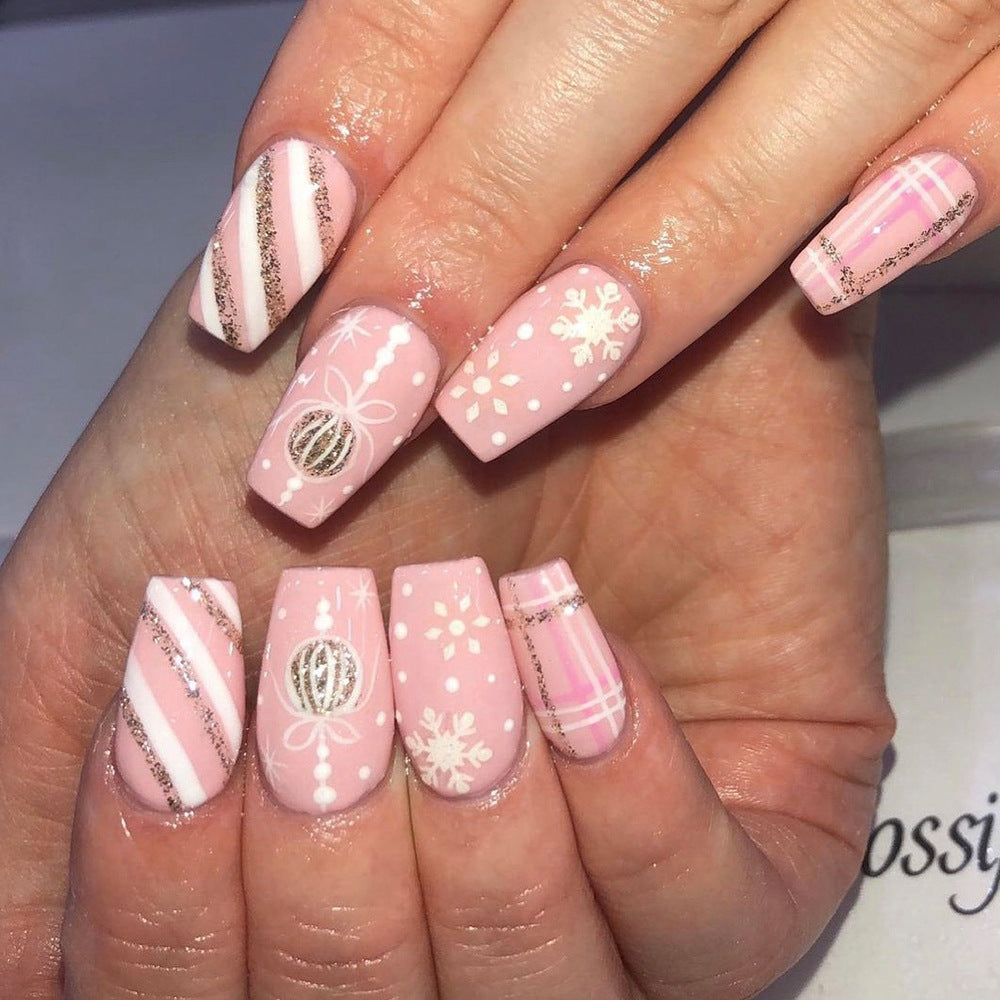 Festive Themed Press-On Nail Art Set Stornfield