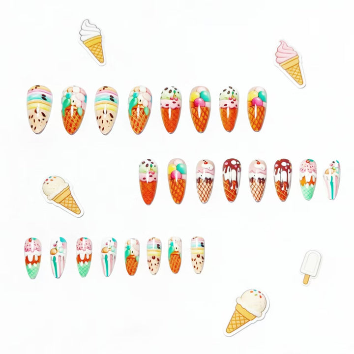 Creative Art Nails with Ice Cream Design Stornfield