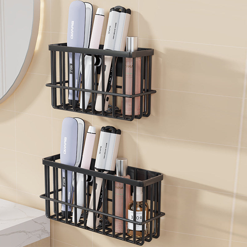 Wall-Mounted Hair Tool Organizer Basket for Flat Irons and Curling Wands