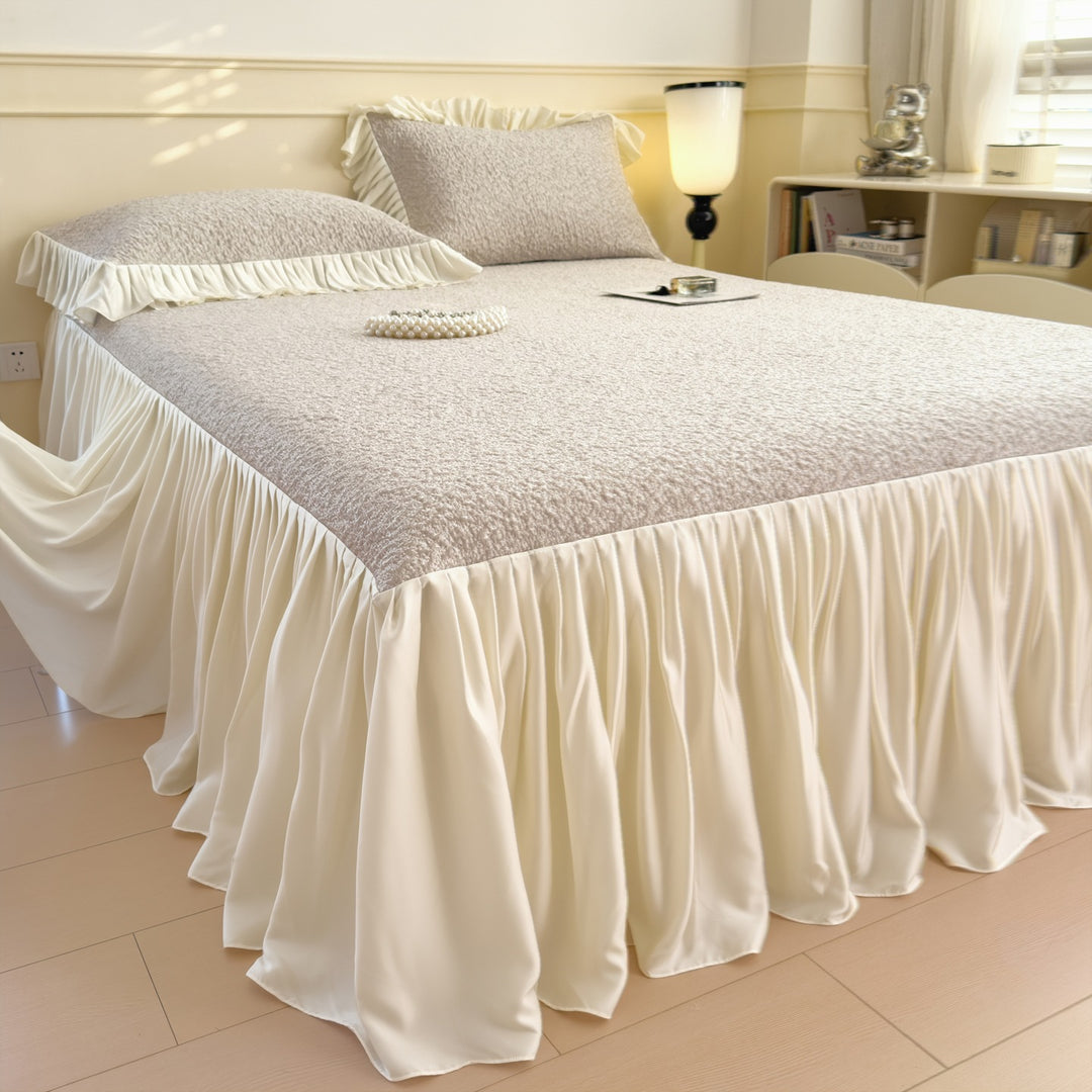 Elegant Ruffled Bed Cover Set