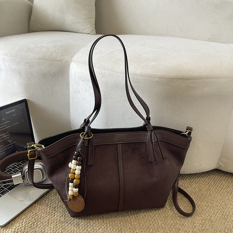 Chic Suede Tote Handbag