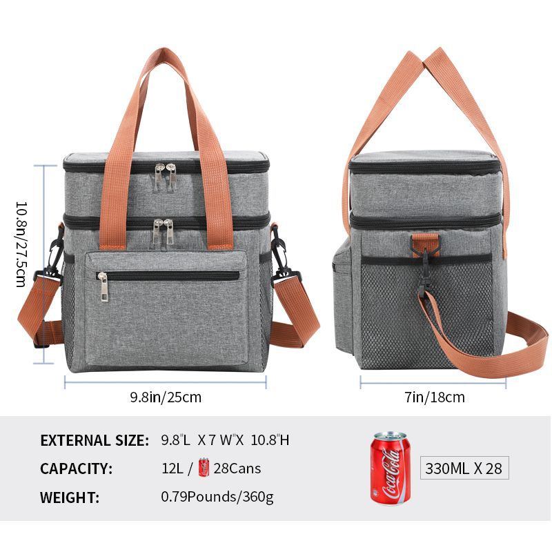 Multi-Compartment Insulated Lunch Carrier