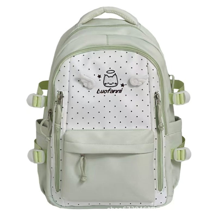 Playful Polka Dot Multi-Pocket Backpack Stornfield