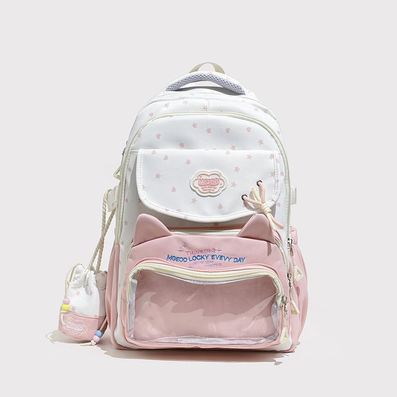 Playful Cat-Ear Design Backpack Stornfield