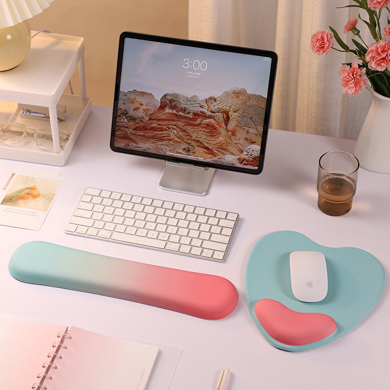 Heart-Shaped Mouse Pad with Wrist Support
