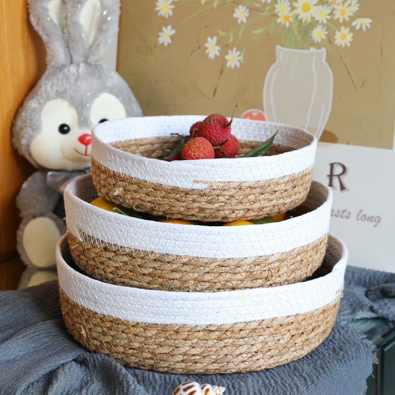 Unisex beef storage basket with elegant textile edging Stornfield