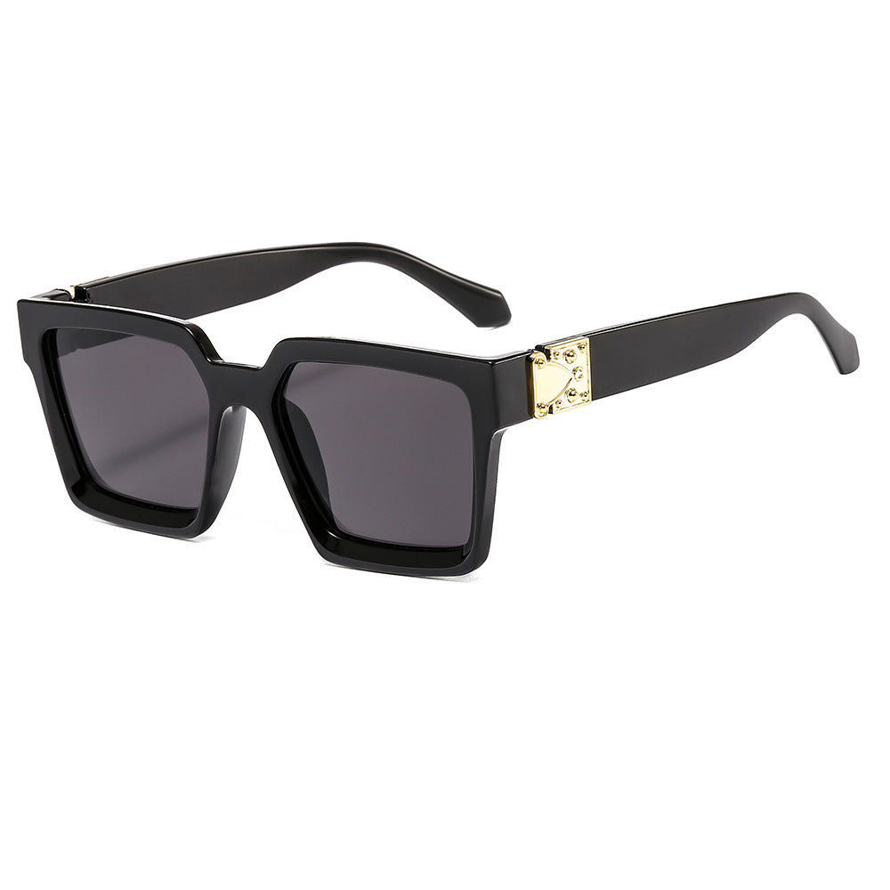 Women stylish square sunglasses with golden accents Stornfield