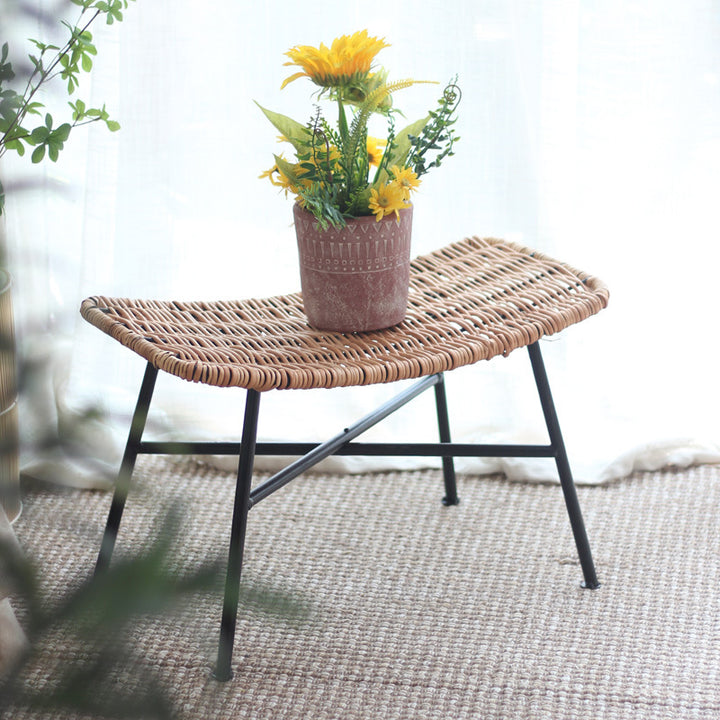 Modern Stool made of woven rattan Stornfield