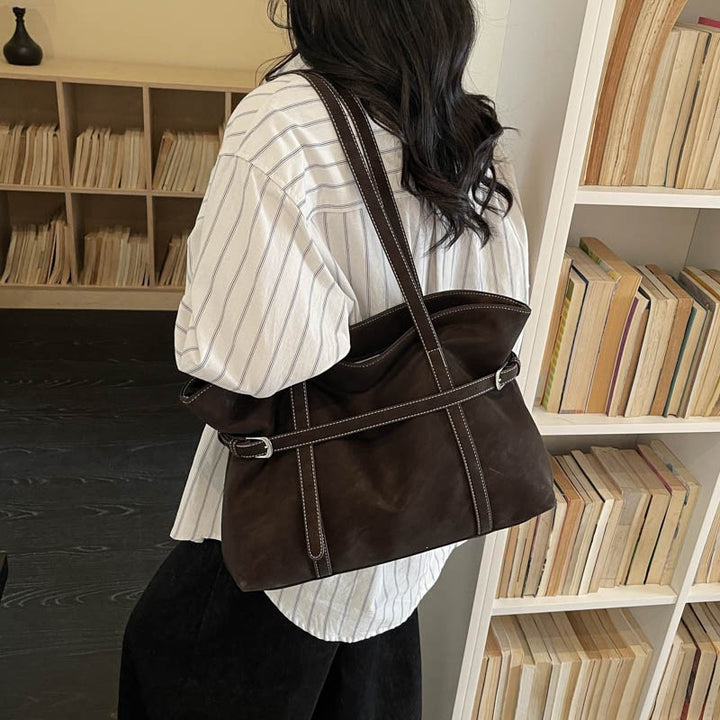 Versatile Soft Faux Leather Tote Bag