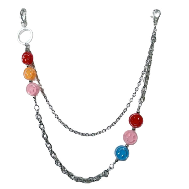 Fashionable chain belt with colorful pendants Stornfield