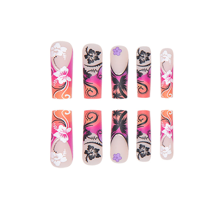 Tropical Floral Nail Art Extensions Stornfield