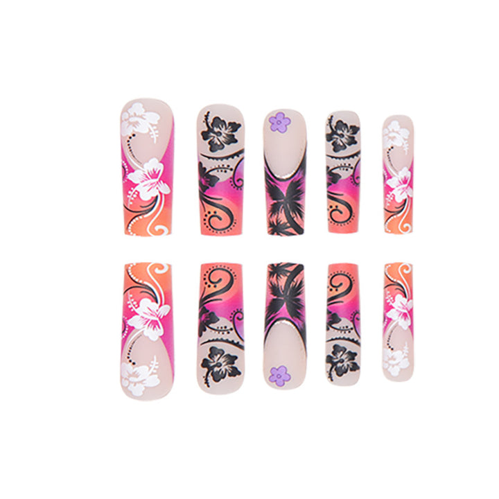 Tropical Floral Nail Art Extensions Stornfield