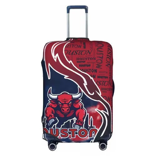 Unisex nan elastic luggage cover with football argyle pattern, tear-resistant stretch cover for trolley with handle and wheel openings Stornfield