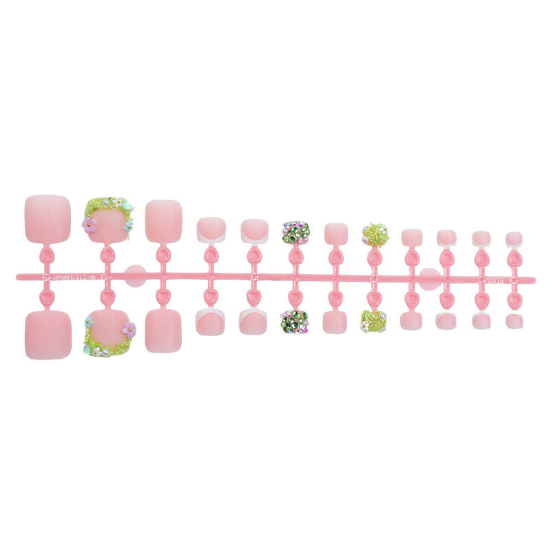 Creative nail set with glitter and flower designs Stornfield