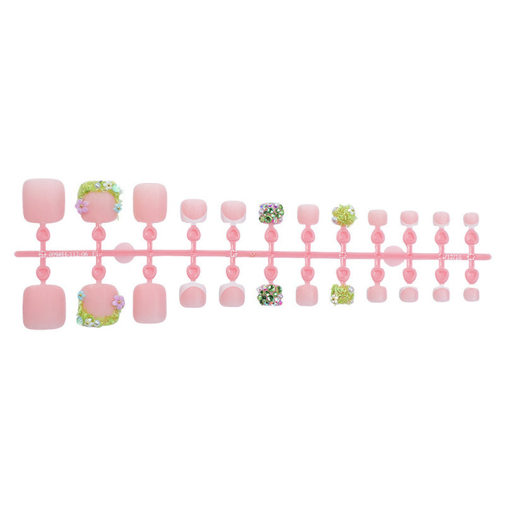 Creative nail set with glitter and flower designs Stornfield