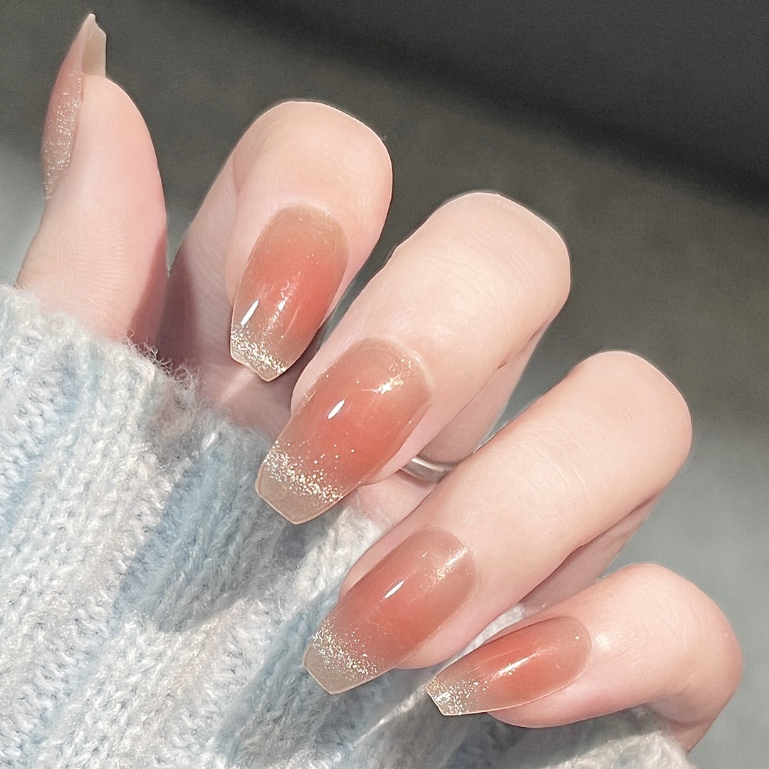 Elegant Glossy Gel Press-On Nails Stornfield