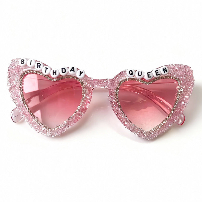 Rhinestone-Embellished Heart Sunglasses Stornfield