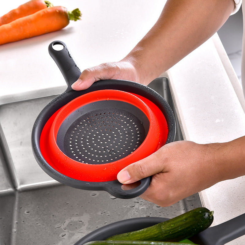 Collapsible Silicone Strainer with Ergonomic Handle Stornfield