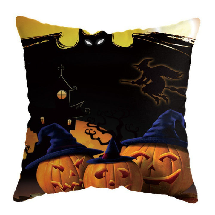 Artistic Halloween-Themed Decorative Throw Pillow