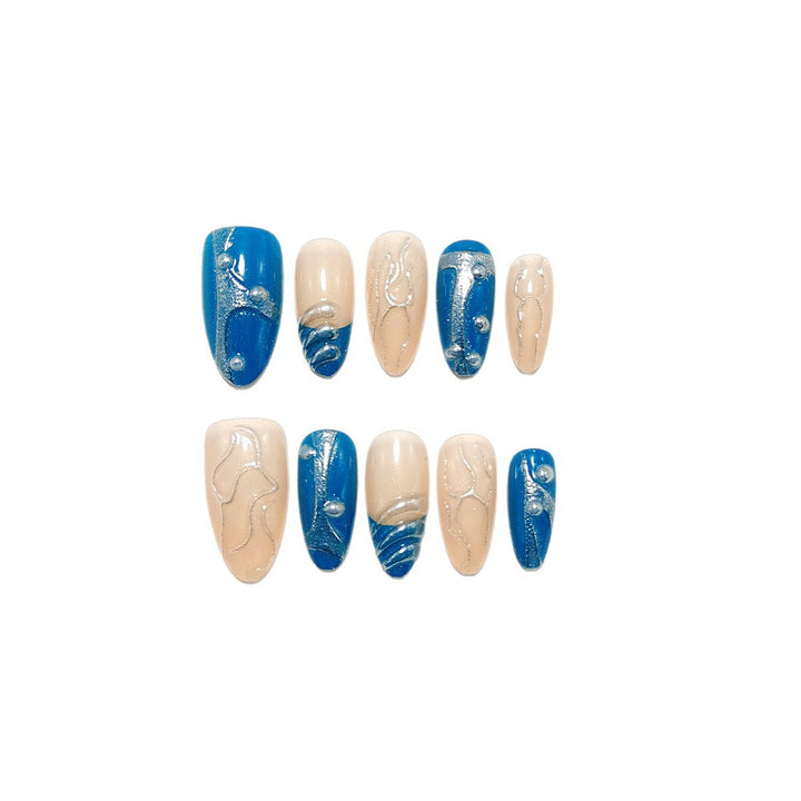 Artificial nails with luxurious wave design Stornfield