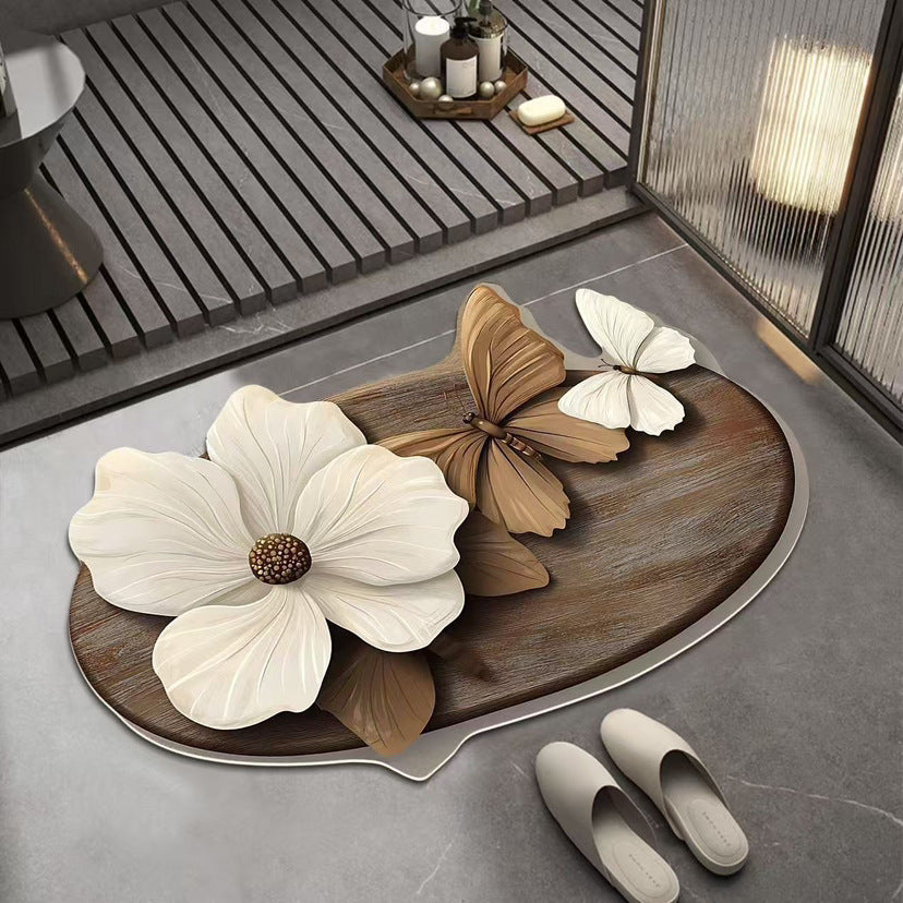 Artistic Butterfly Bath Rug