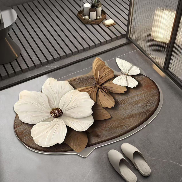 Artistic Butterfly Bath Rug