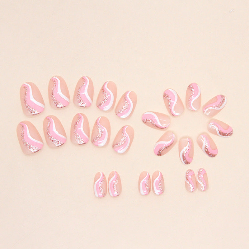 Artistic Wave Design Nail Tips Stornfield