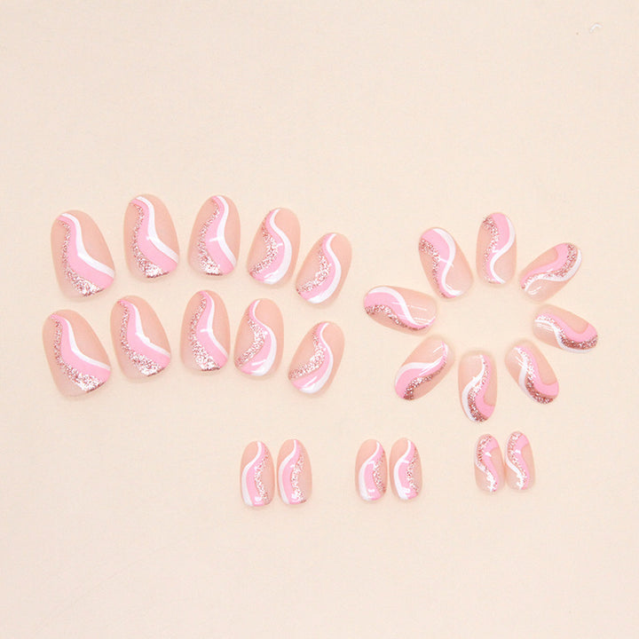 Artistic Wave Design Nail Tips Stornfield