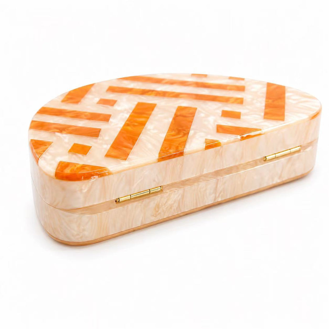 Decorative Geometric Acrylic Clutch