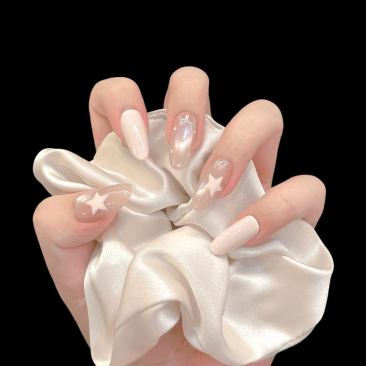 Decorative Press-On Nail Art Set with Star Accents Stornfield