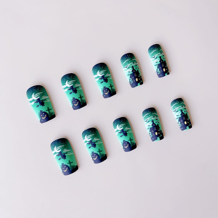 Halloween Artificial Nail Set with Creepy 3D Designs Stornfield