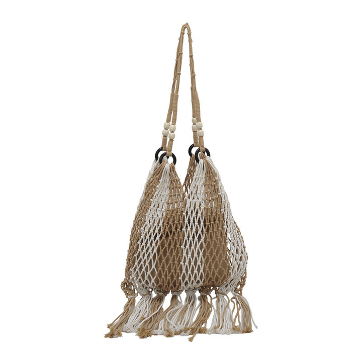 Macrame Tote Bag with Tassels Stornfield