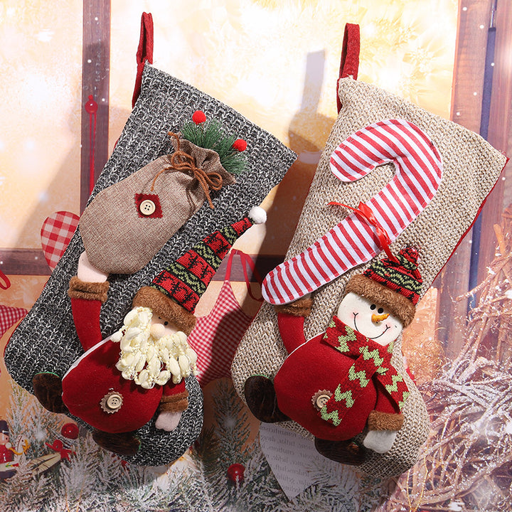 Christmas stocking with festive Gnome motif Stornfield