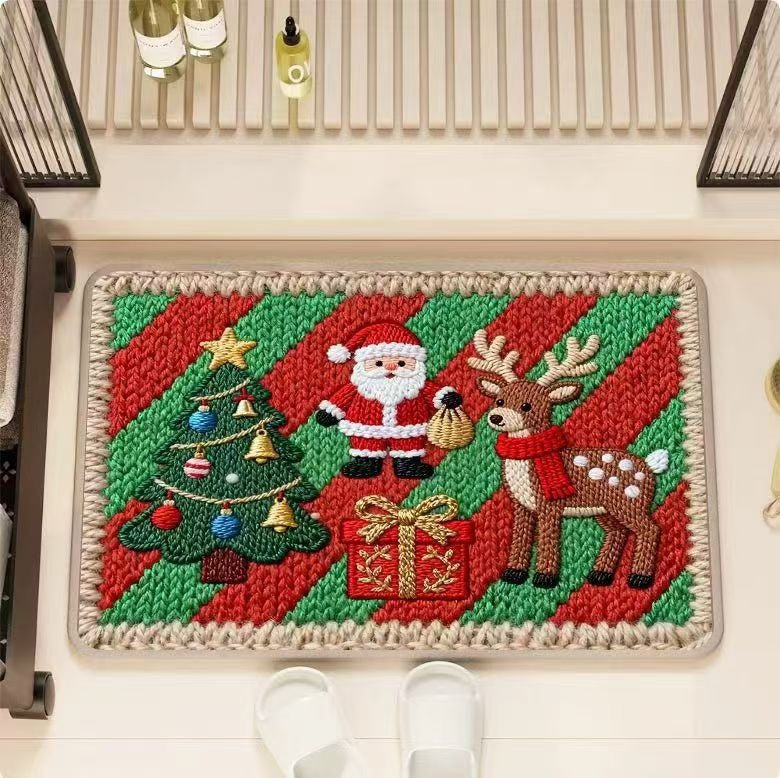 Whimsical Holiday-Themed Bath Mat